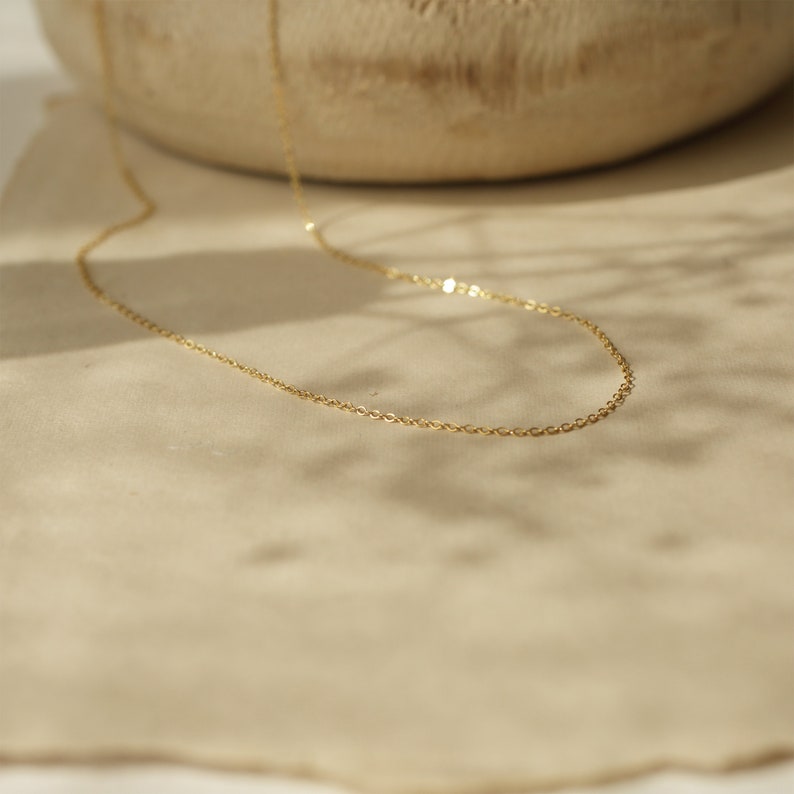 ALEX Necklace Delicate Chain Layering Necklace, Choker Necklace, Simple Chain Necklace, Wedding Gift, Dainty Chain Necklace, Thin Chain image 5