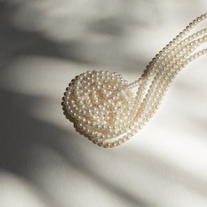 Collier ALBA Collier de perles Collier de perles d'eau douce, collier de perles élégant, collier de perles délicates, collier de mariage, chaîne délicate image 9