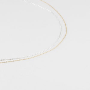 ALEX Necklace Delicate Chain Layering Necklace, Choker Necklace, Simple Chain Necklace, Wedding Gift, Dainty Chain Necklace, Thin Chain image 8