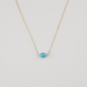 MARA Necklace Turquoise Choker Necklace Dainty Choker, Simple Necklace, Delicate Necklace, Turquoise Necklace, Gemstone Necklace, Gift image 3