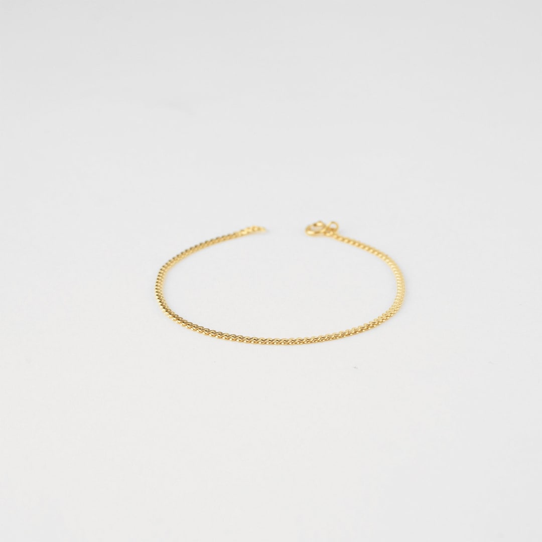 MIMI Bracelet - Serpentine Bracelet, Dainty Chain Bracelet, Delicate Chain, Layering Bracelet, Simple Chain Bracelet, Statement Bracelet