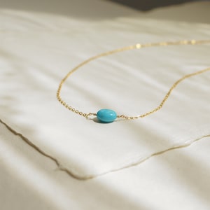 MARA Necklace Turquoise Choker Necklace Dainty Choker, Simple Necklace, Delicate Necklace, Turquoise Necklace, Gemstone Necklace, Gift image 6