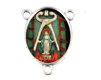 Saint Saint Apollonia Beautiful Rosary Center Piece 18mm