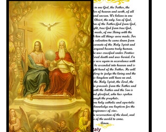 Nicene Creed Laminated Holy Card Prayer card