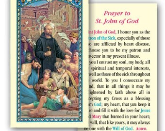 A Prayer to John of God Patron of Those Afflicted with Heart Disease Laminated Prayer Card Set Of 10 (HC-207)