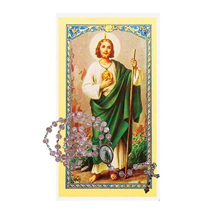 Saint Jude Patron of Impossible Situations San Judas Tadeo Rose 8mm