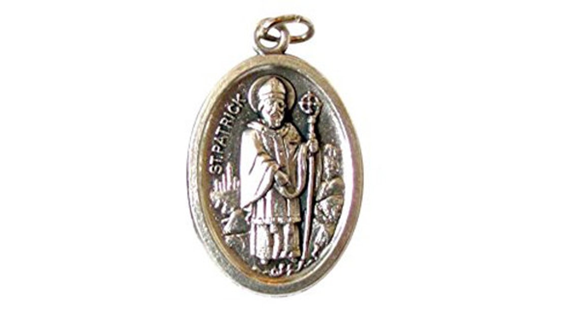 St Patrick Silver Patron Saint of Ireland and Engineers Silver Etsy