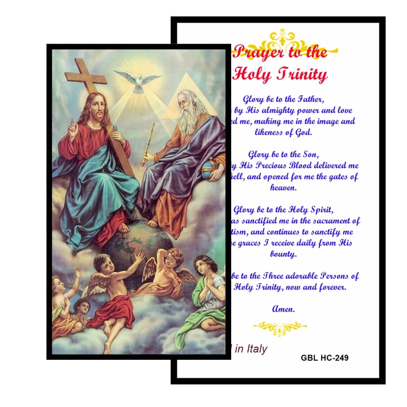 Prayer to the Holy Trinity Laminated Prayer Card Etsy UK