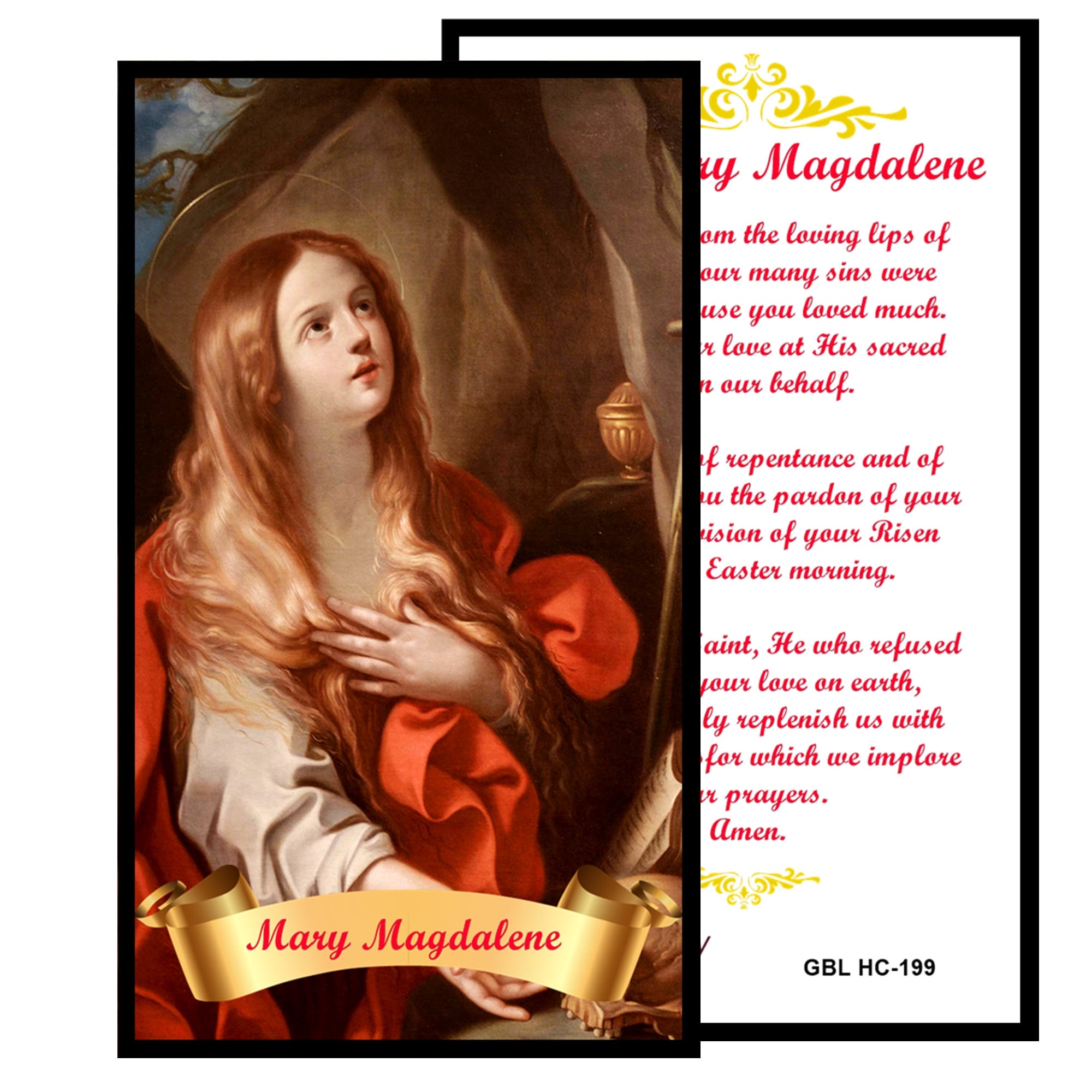 St Mary Magdalene Patron Saint of Women Holy card Set Of 10 (HC199)