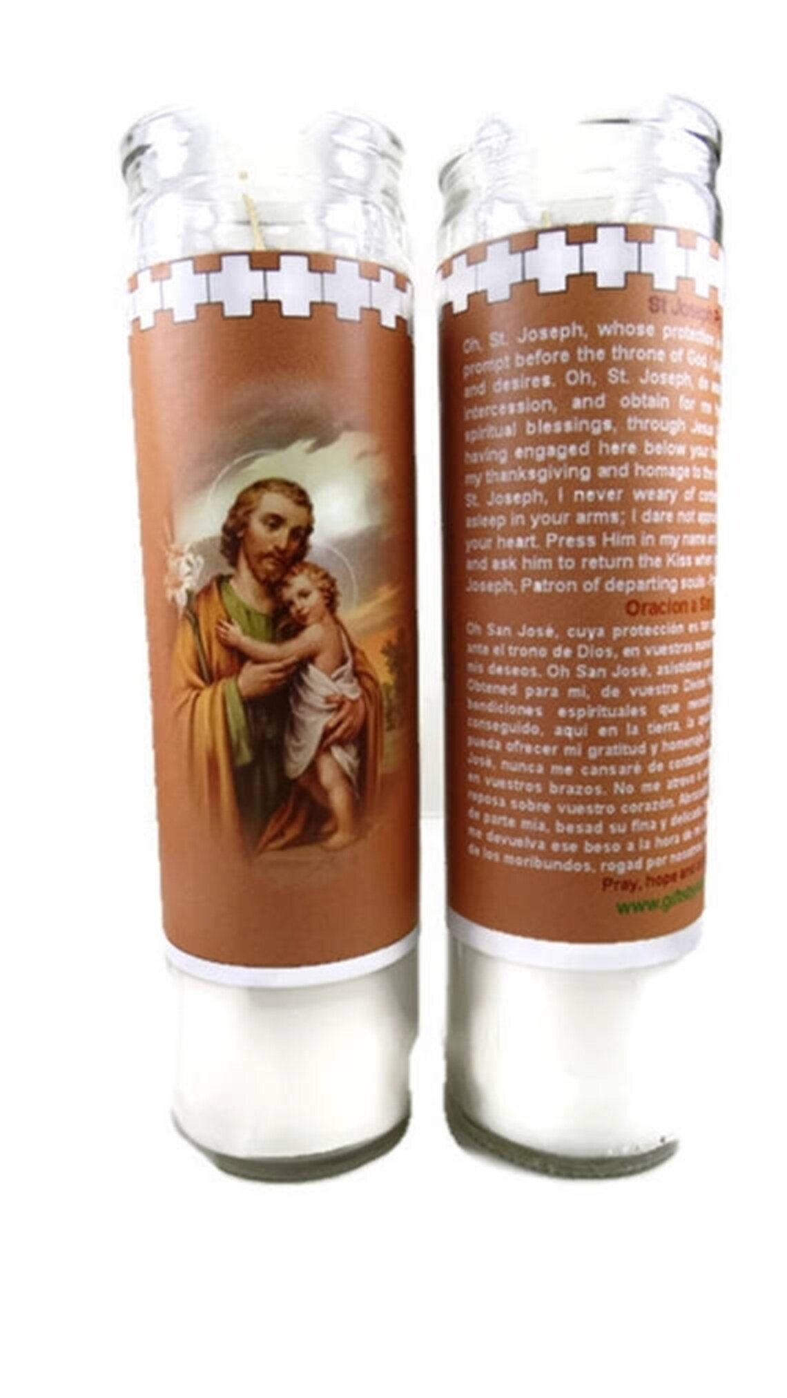 Set of 2 or 4 St Joseph Prayer Candles 2 o 4 Veladoras De San Etsy