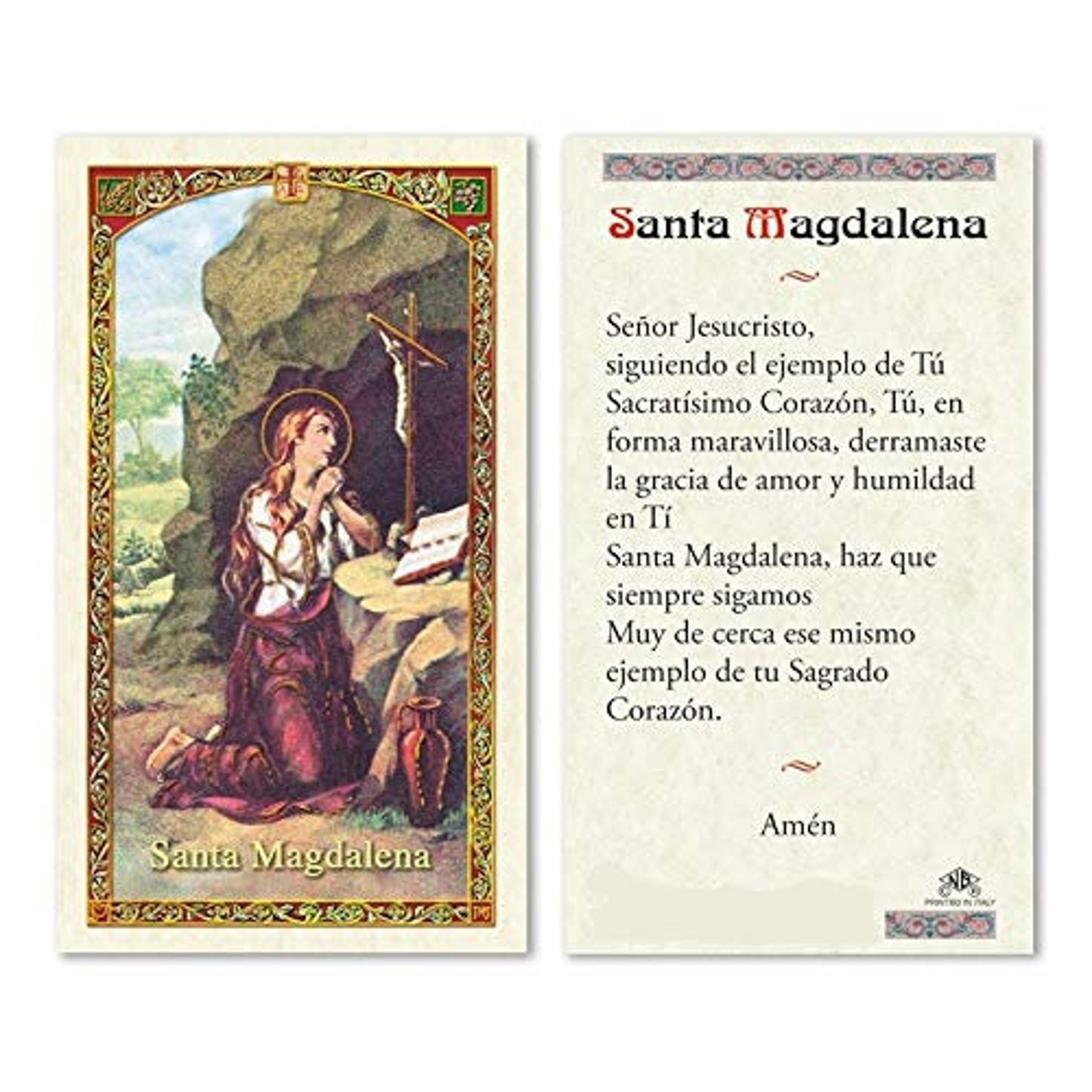 Santa Maria Magdalena La Magdalena Tarjeta De Rezo Importada - Etsy UK