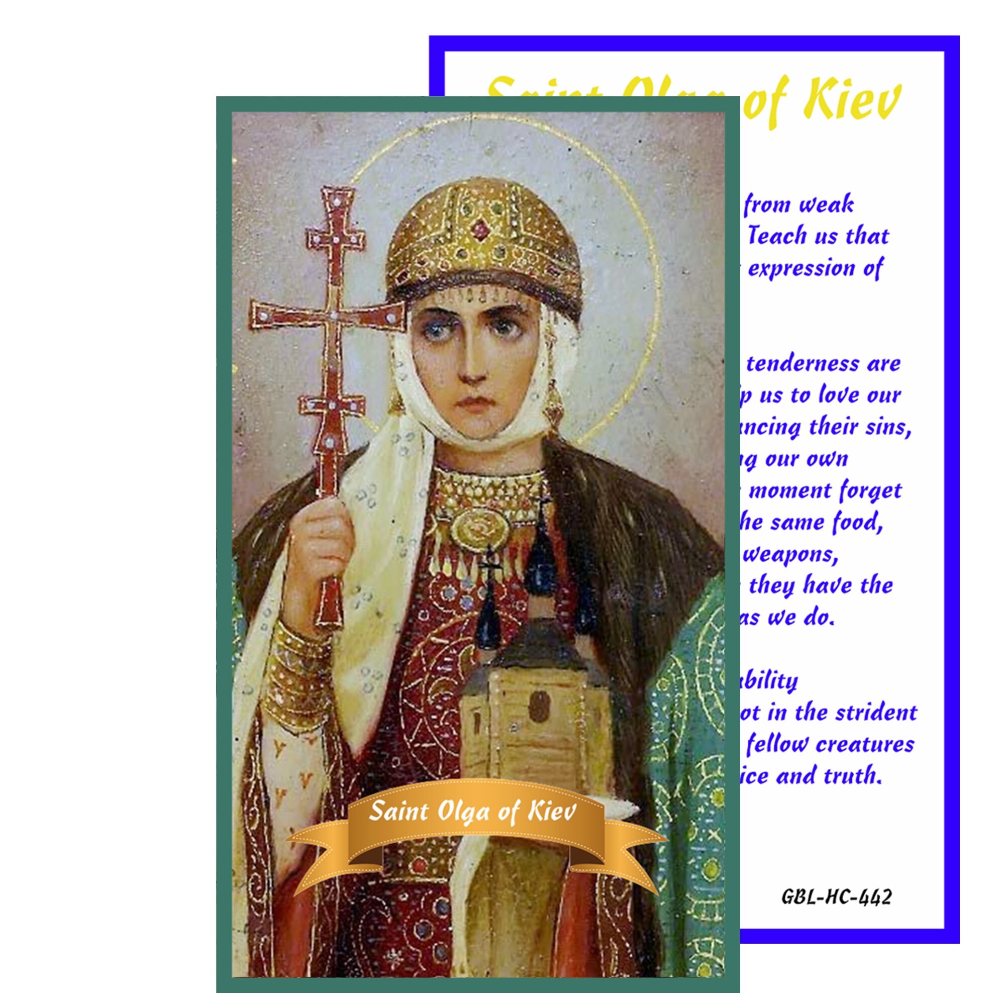 Saint Olga of Kiev Kyiv Patron of Ukraine and Vengeance Candles Medal