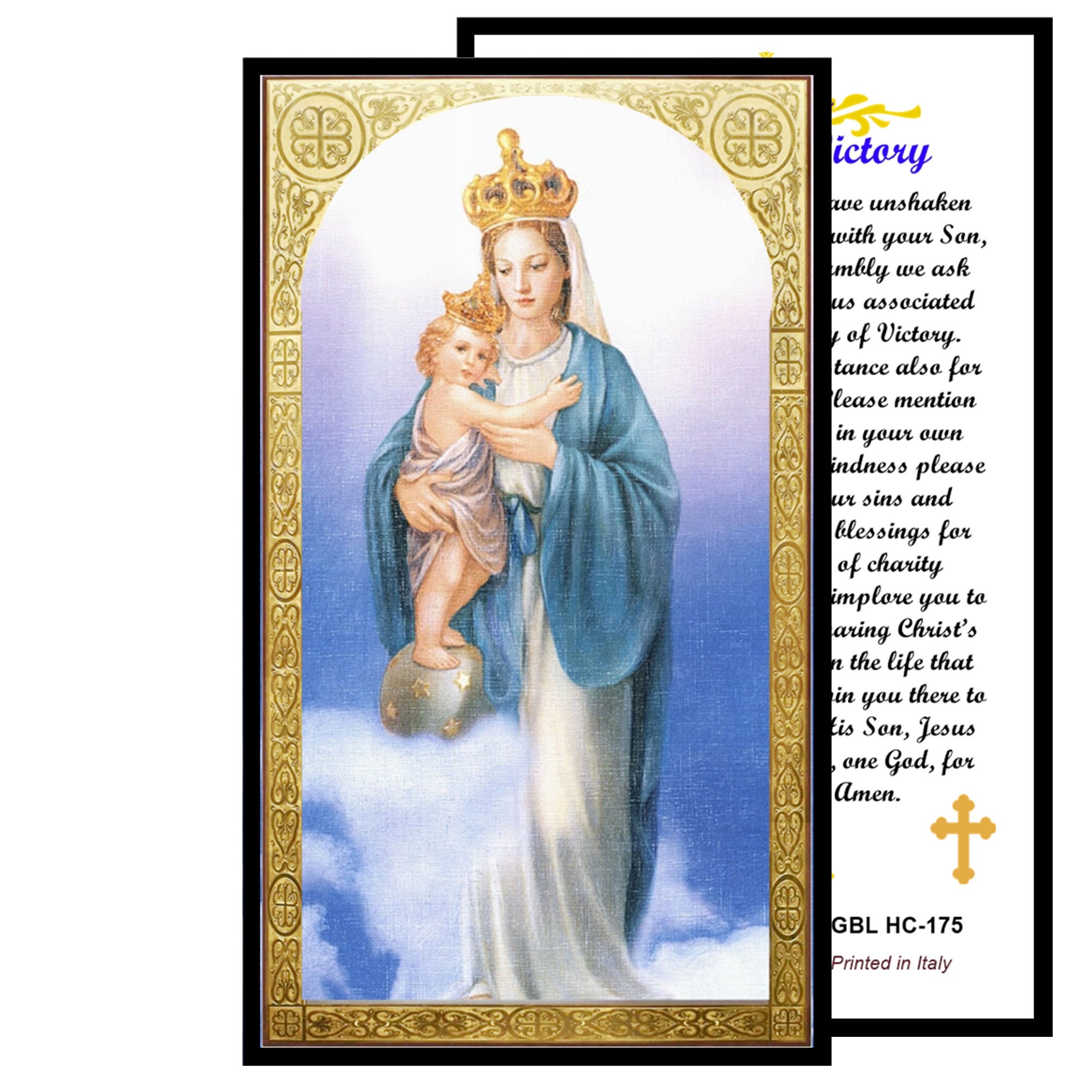 Our Lady of Victory victory at Lepanto Blessed Virgin Mary Laminated