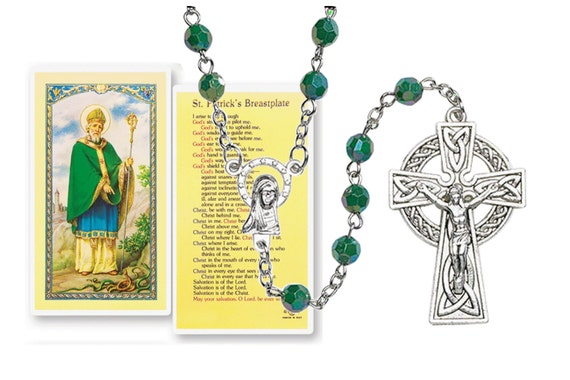 Rosario de abalorios ab irlandeses celtas con carta sagrada | Etsy