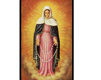 Our Lady of Tears Nossa Senhora das Lágrimas Laminated Holy Card Prayer card