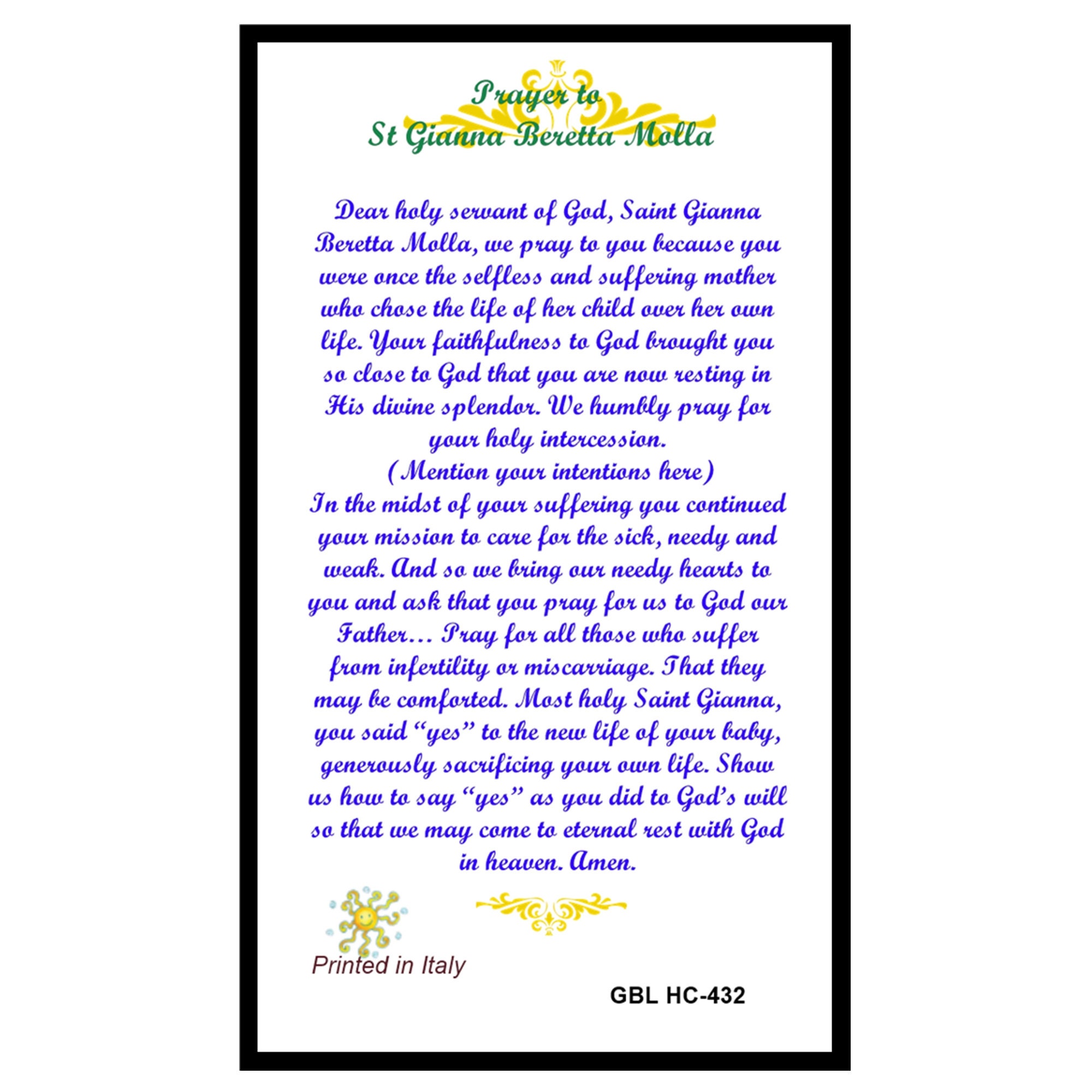 Saint Gianna Beretta Molla Patron Saint of Doctors Mothers Etsy