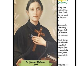 Saint Gemma Galgani Patron Those with Back and Spinal Injuries Pharmacists Paratroopers and Parachutists loss of parents back injury  back