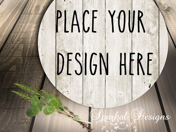 Round Wood Sign Mock Up Photo Mockup For Product