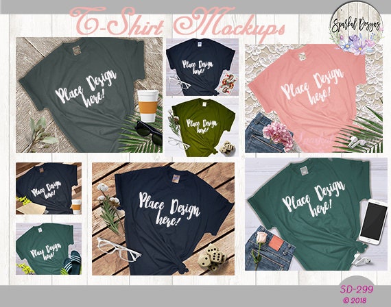 T-Shirt Mockup Bundle A Full Set Of 8