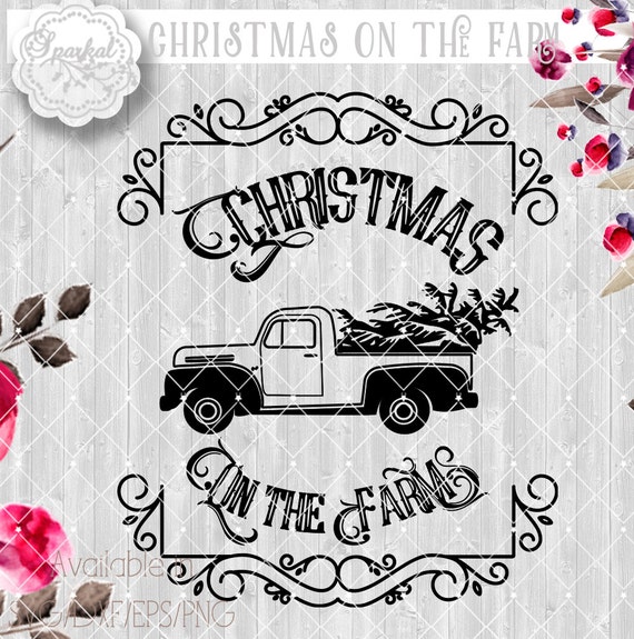 Download Vintage Rustic Christmas Pickup SVG File Cut Files ...