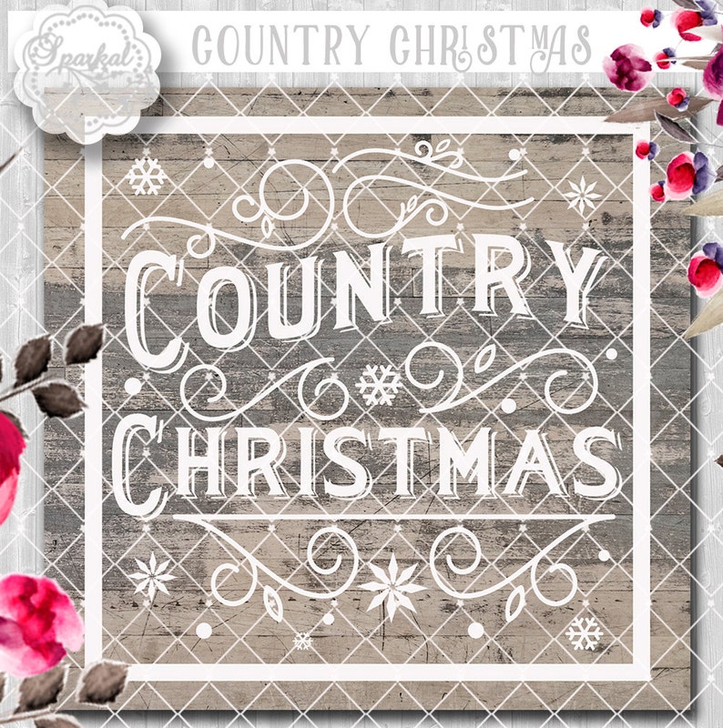 Download Vintage COUNTRY Christmas SVG File Cutting File Vector | Etsy