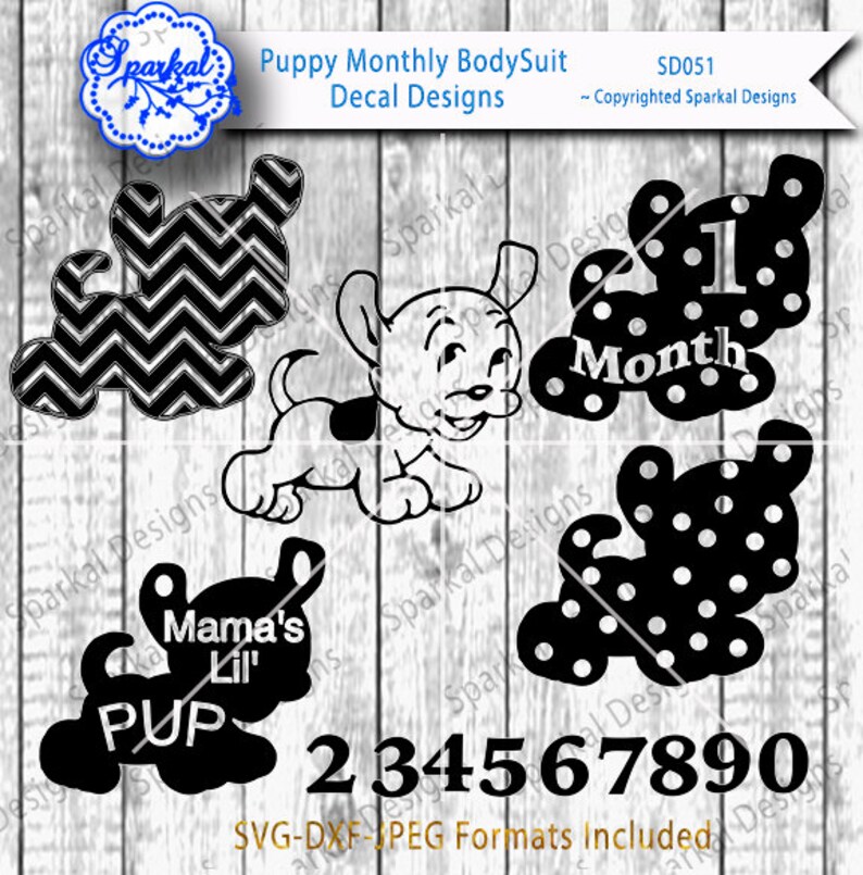 Download BABY T-Shirt SVG Htv Designs Puppy Clipart Monthly ...