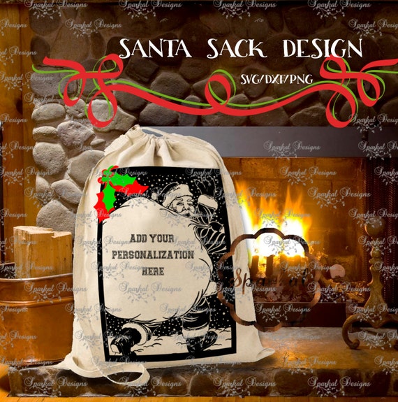 Download Items similar to SANTA SACK SVG Cutting File Santa Bag Svg ...