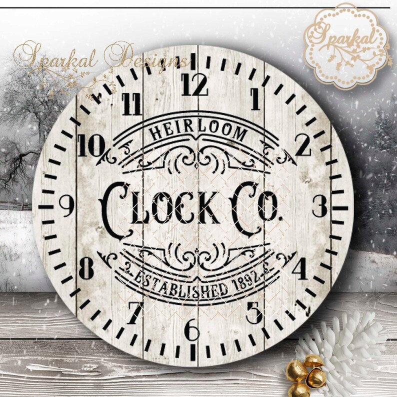 Farmhouse SVG Design for DIY Clocks Heirloom Clock Co. Etsy
