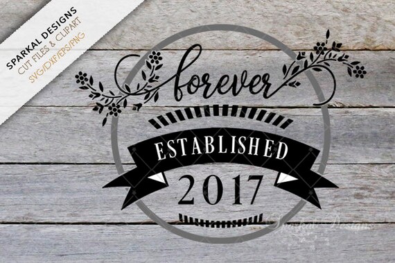 Download Wedding Established Sign Digital Stencil Svg Floral Word Art Etsy