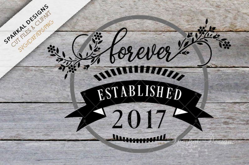Download Wedding Established Sign Digital Stencil Svg Floral Word Art | Etsy
