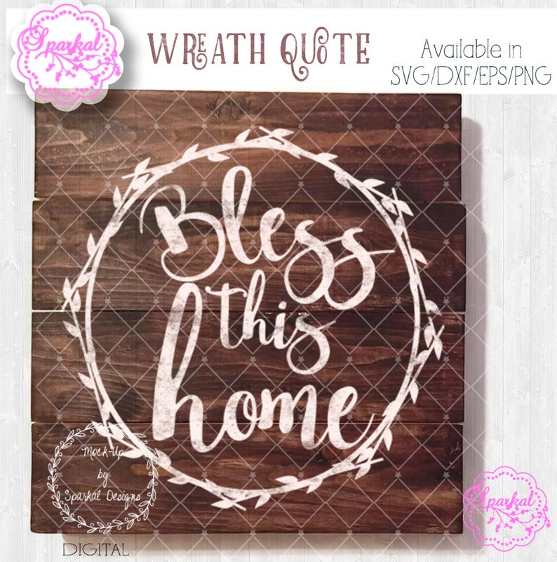 Download BLESS This Home SVG Vintage Logo Great for Wood Signs | Etsy
