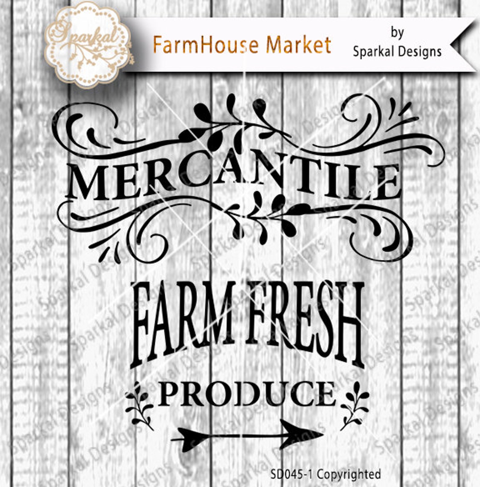 Farmer Mercantile Sign Stencil Quotes Farm Digital Cutting Etsy