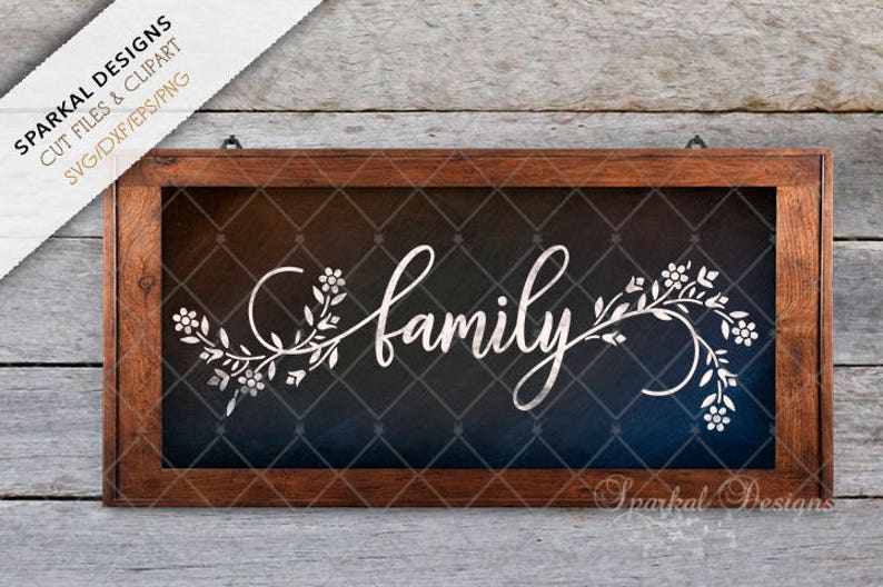 Download Faith Family Farm Floral Word Art Svg Floral Words Script | Etsy