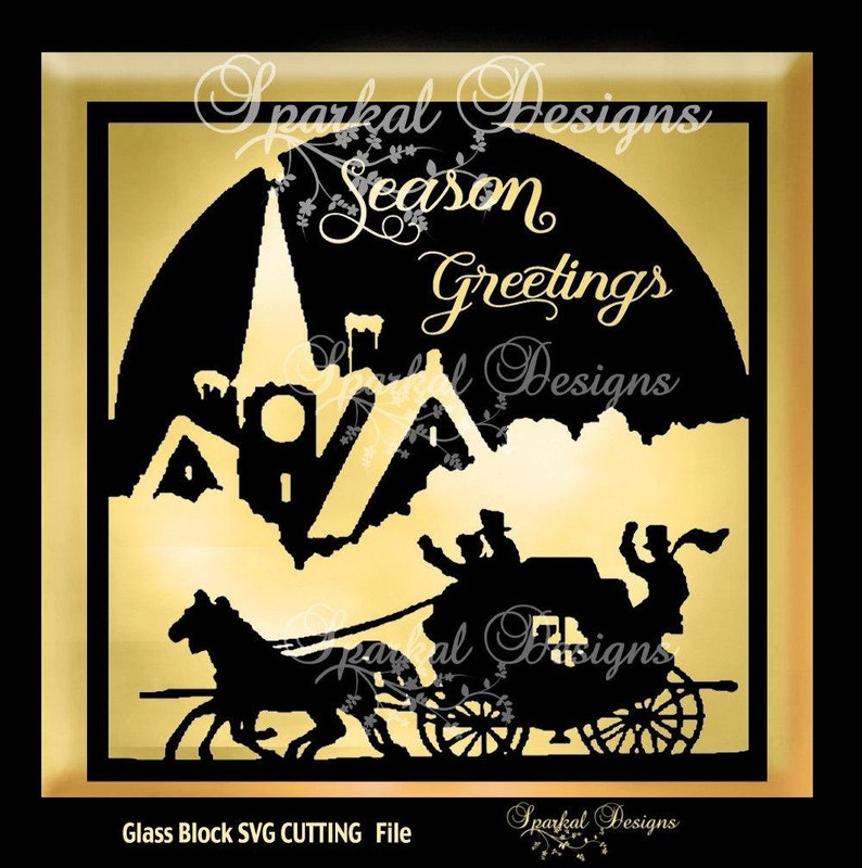 Download Christmas Winter Scene Svg Cutting File Christmas Glass Block Etsy