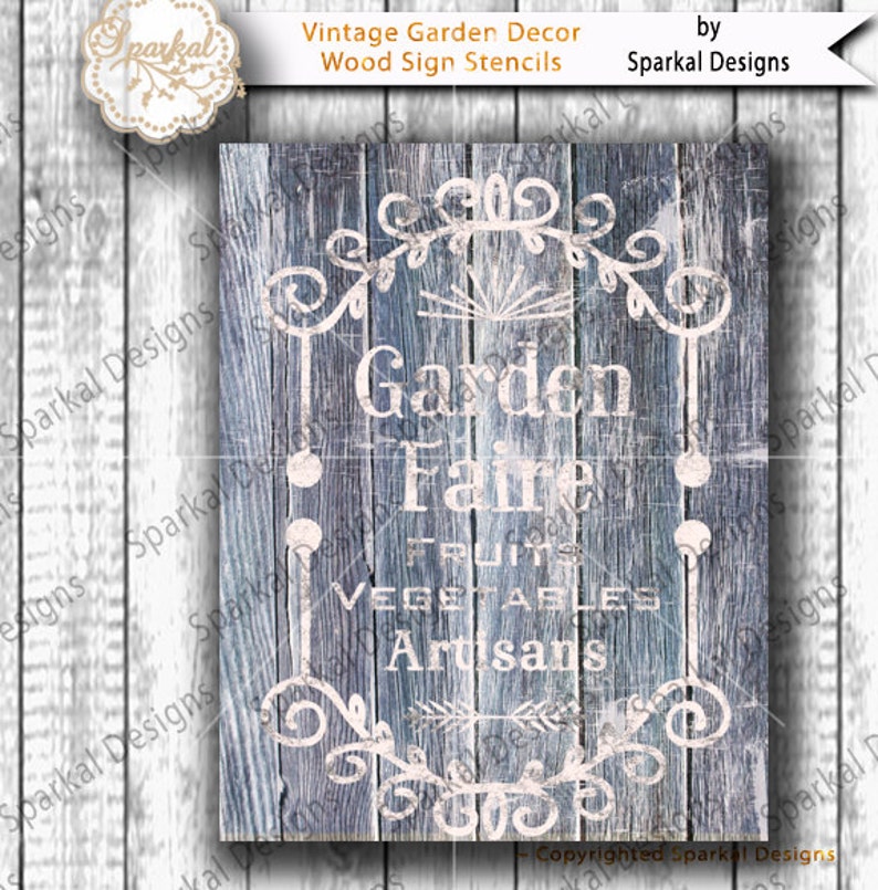Vintage Garden Decor Sign Stencil Quotes Sayings Garden Faire Etsy