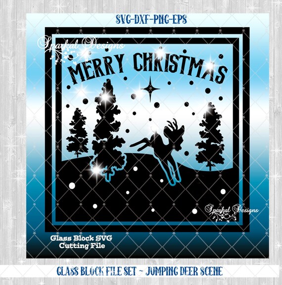 Download Free Glass Block Svg File Christmas Scene Cut File Vector Clipart Etsy SVG DXF Cut File
