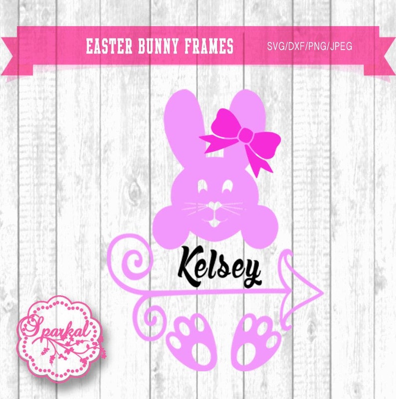 Download Easter Monogram SVG Frames Easter Clipart Bunny Monogram ...