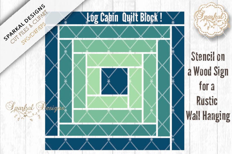 Download Barn Quilt Cutting File Log Cabin Svg-Dxf-Eps SD279-2 | Etsy