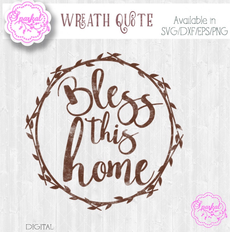 BLESS This Home SVG Vintage Logo Great for Wood Signs | Etsy