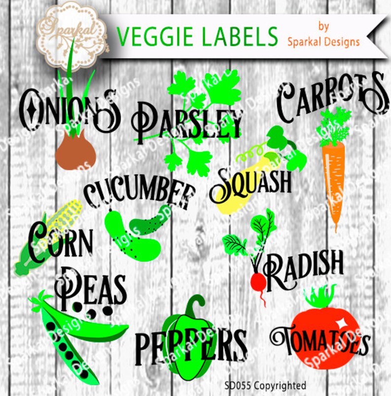 Garden Labels Cut Files Vegetable Markers For Garden Decor In Etsy