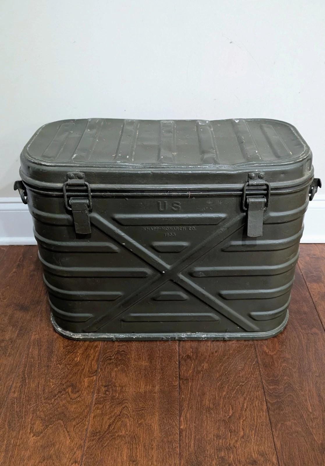 希少 US軍 実物 1959年製 Mermite アルミ製 フードコンテナ Vintage Mermite U.S. Military Army Food Cooler Hot/cold 1955 Metal