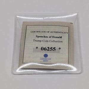 Speeches of DONALD TRUMP Commemorative Silver Coin Collection American Mint COA immagine 2