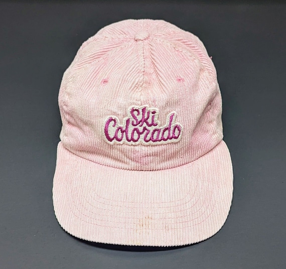 Vintage SKI COLORADO Baseball Cap Hat Corduroy Sn… - image 1
