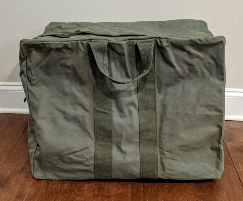 Vintage WW2 Military Duffle Bag Rucksack Canvas Army Green Etsy