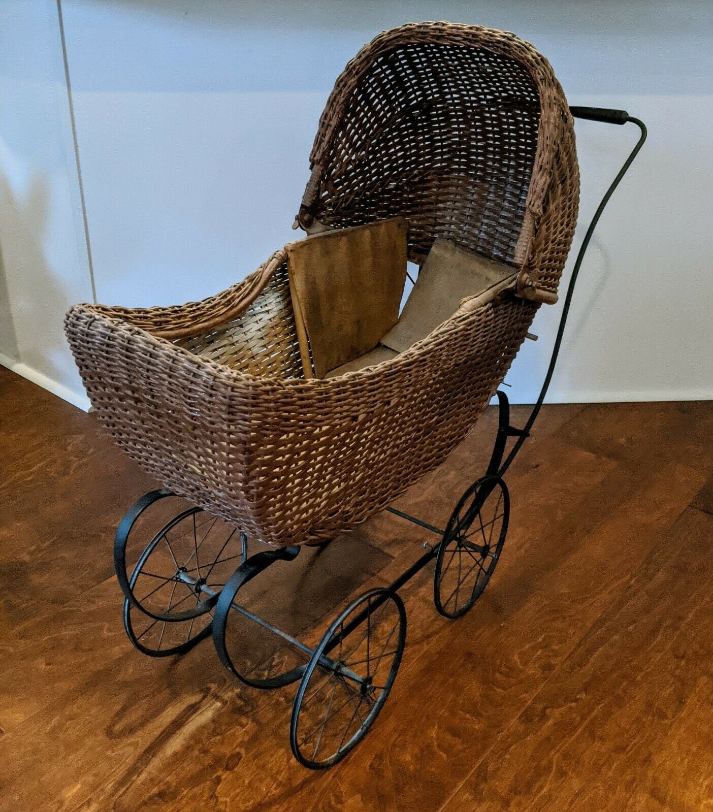 Antique Vintage Baby Doll Stroller Carriage Wicker Buggy Etsy