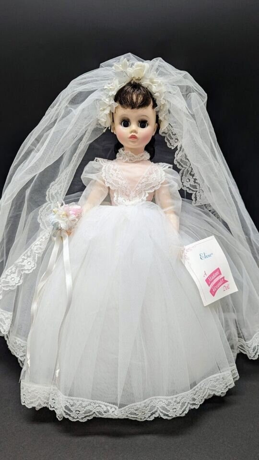 Vintage Madame Alexander Bride Doll Elise Brown Hair Eyes Mint in Box