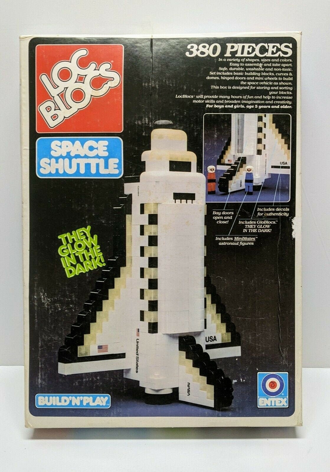 Loc Blocs Space Shuttle Build N Play Glow In The Etsy
