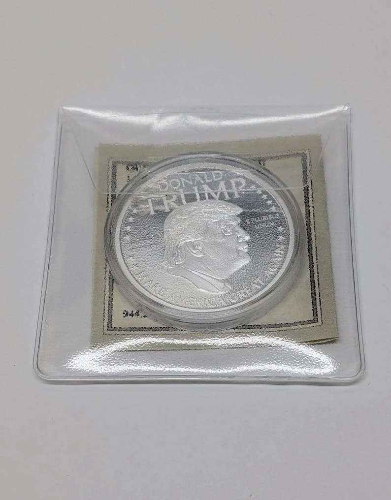 Speeches of DONALD TRUMP Commemorative Silver Coin Collection American Mint COA immagine 1