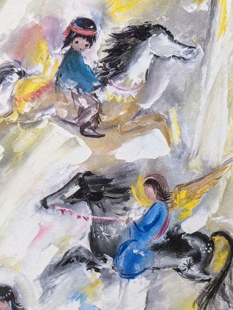 Ted Degrazia joy AND Music Signed Lithograph 1/1 1982 Numbered Carousel ...