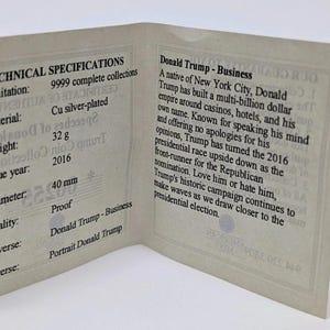 Speeches of DONALD TRUMP Commemorative Silver Coin Collection American Mint COA immagine 8
